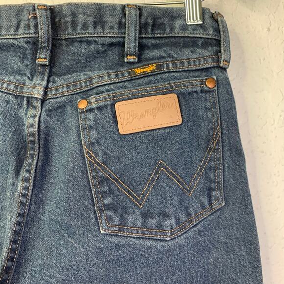 WRANGLER X NASTY GAL‎ Jeans 33 X 26 Cotton Denim Cropped Raw Hem Straight Leg - Picture 8 of 12